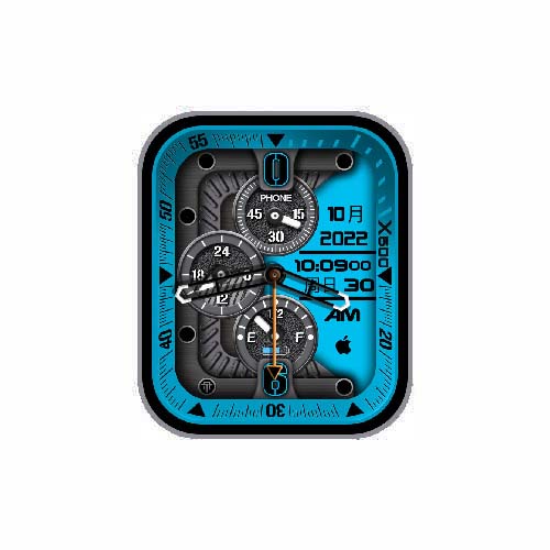 数字指针蓝色表盘