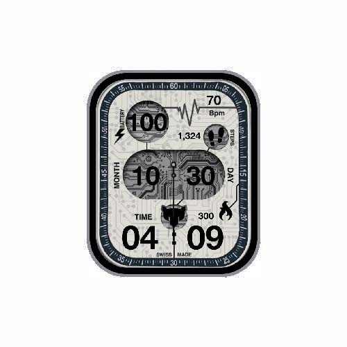 简约数字心率表盘