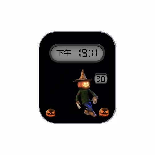 万圣节南瓜灯简约数字表盘