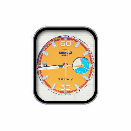 SHINOLA数字指针橙色表盘