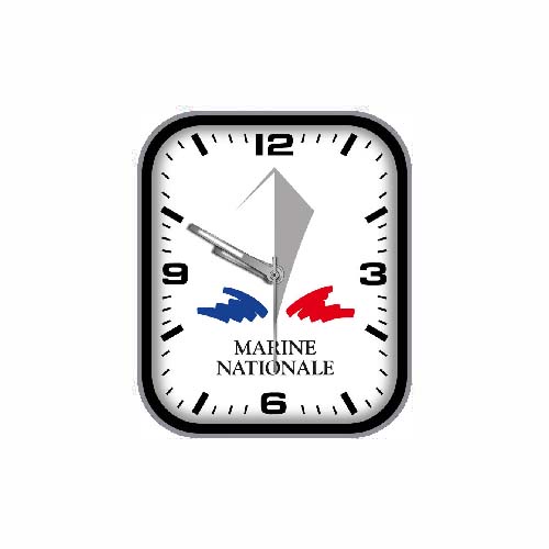 Marine Nationale简约数字指针白色表盘