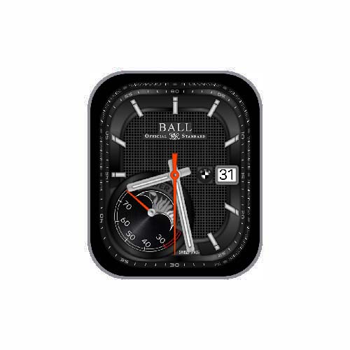 BALL简约数字指针月相表盘