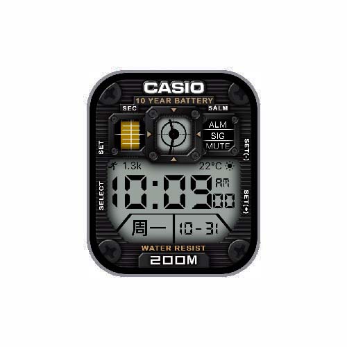 CASIO卡西欧数字运动表盘