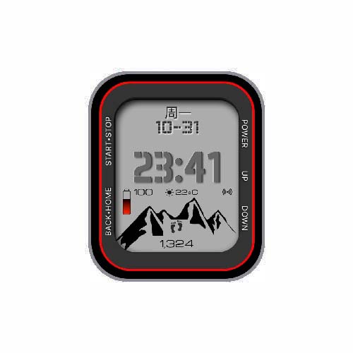 山峰数字简约表盘