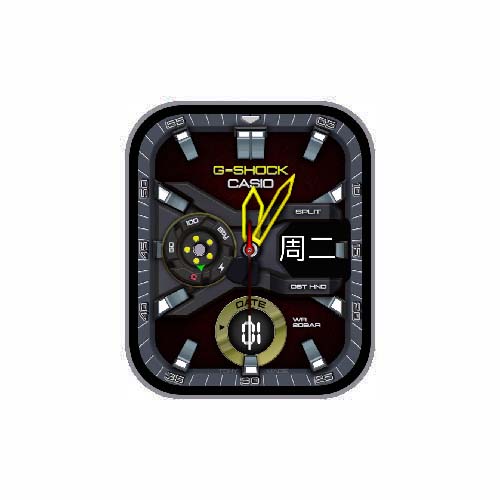 CASIO卡西欧数字指针运动表盘