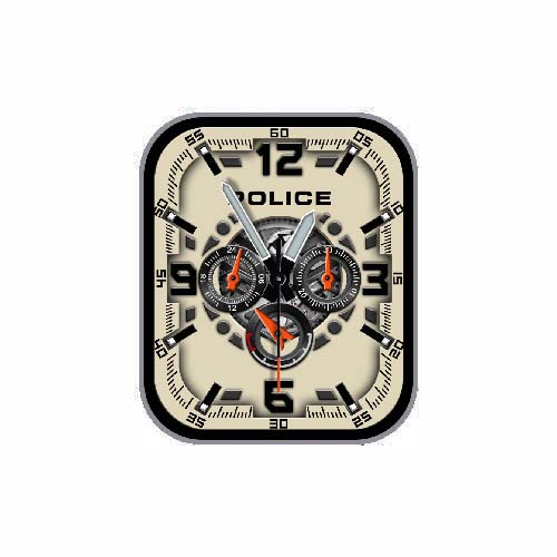 POLICE数字指针简约表盘