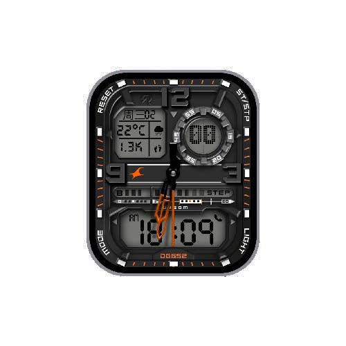 炫酷数字指针运动黑色表盘