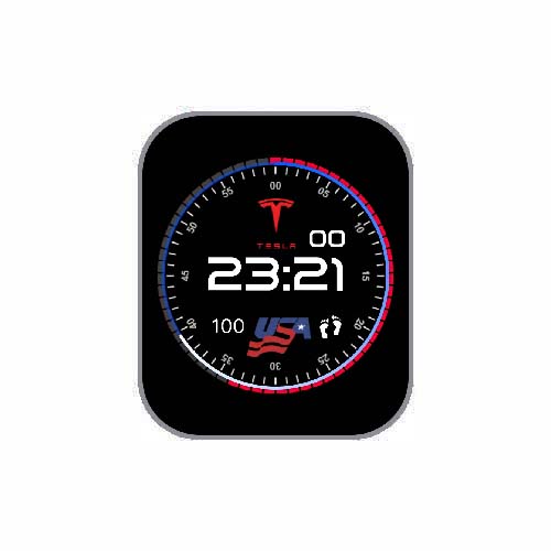 Tesla特斯拉简约数字表盘