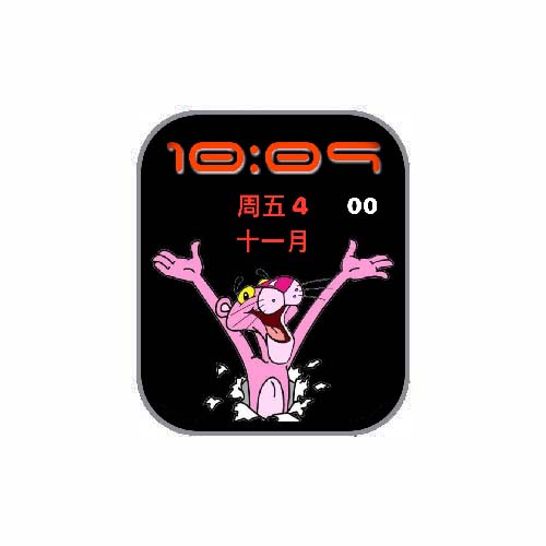 粉红豹数字简约表盘