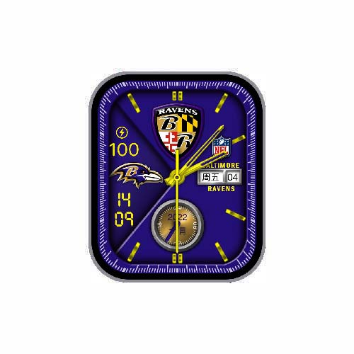 Baltimore Ravens数字指针蓝色表盘