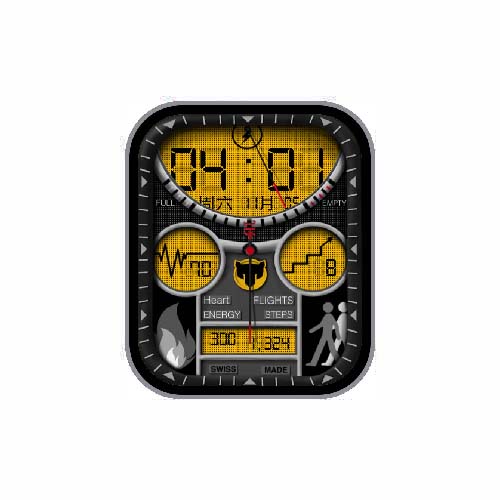 数字指针炫酷心率表盘