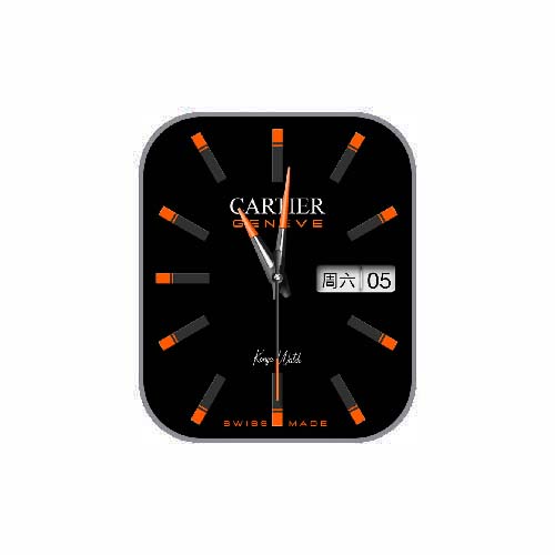 CARTIER卡地亚数字指针简约表盘