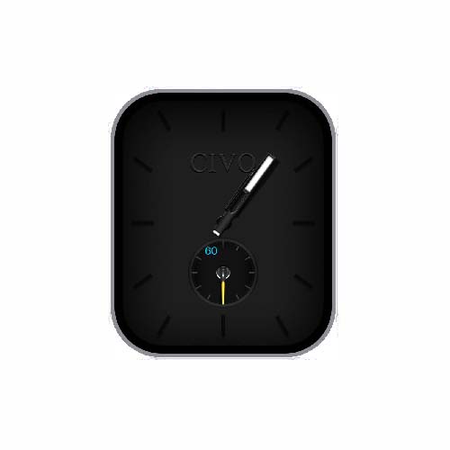 简约黑色指针表盘