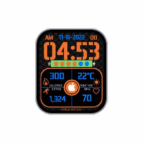 数字心率运动步数表盘