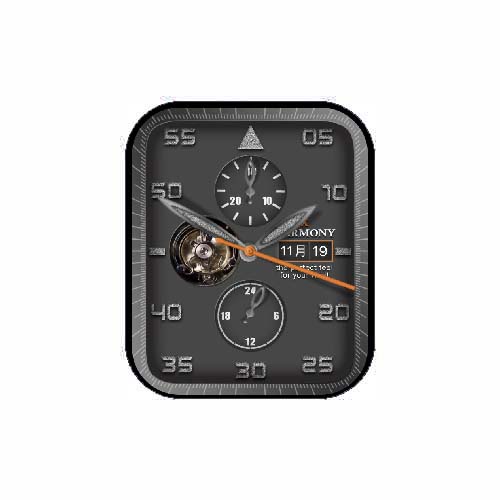 HARMONY简约数字指针表盘