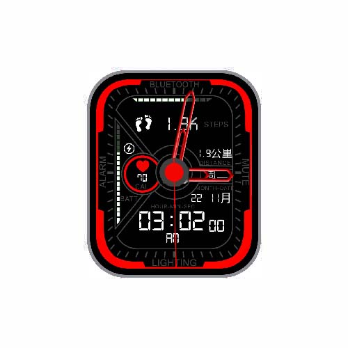 数字指针心率表盘