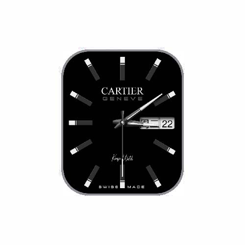 CARTIER卡地亚数字指针表盘