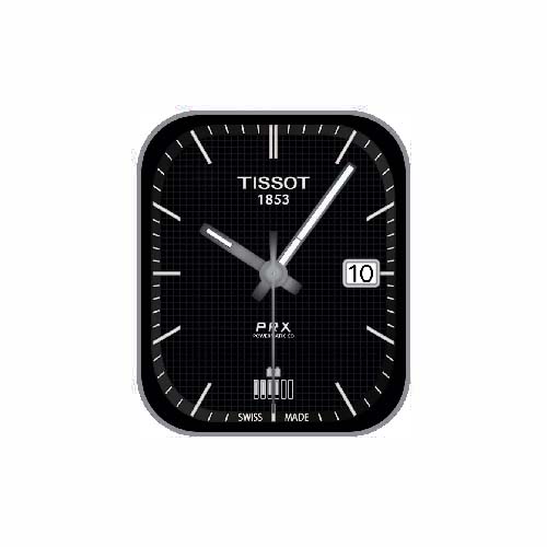 TISSOT天梭数字指针黑色表盘