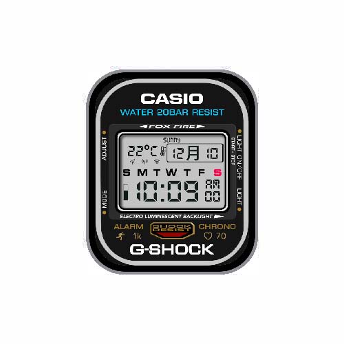 CASIO卡西欧数字运动表盘