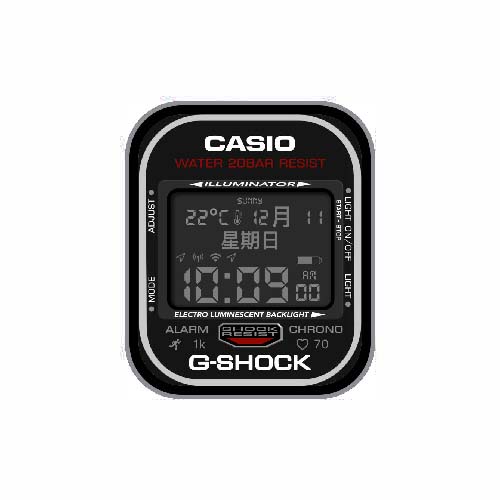 CASIO卡西欧数字运动表盘