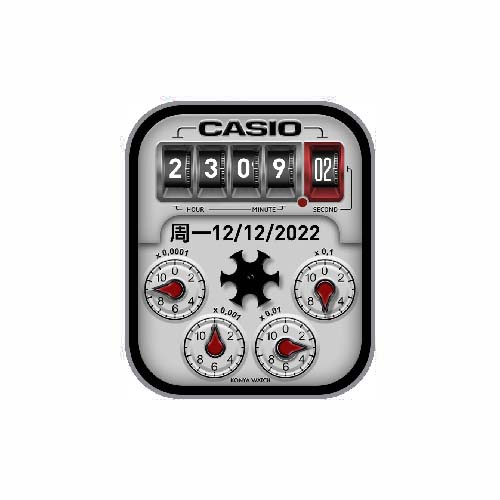 CASIO卡西欧数字水表风表盘