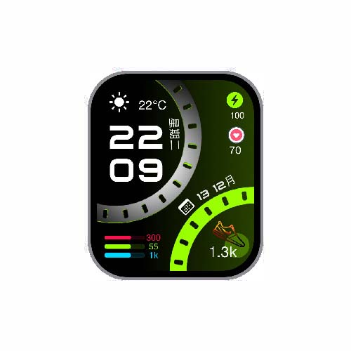 数字运动天气表盘