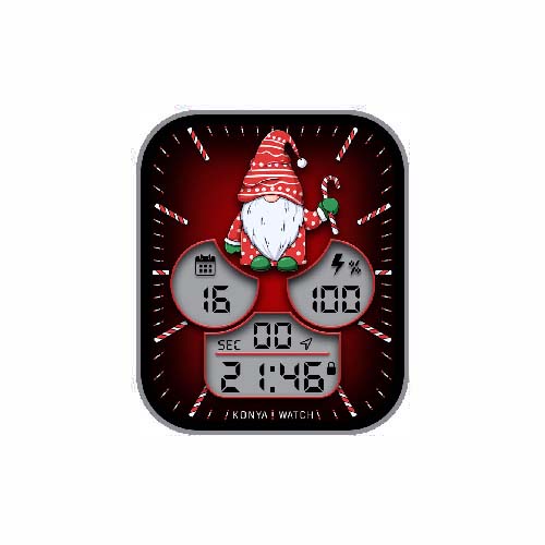 圣诞老人数字简约表盘