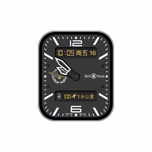 Bell&Ross柏莱士数字指针表盘
