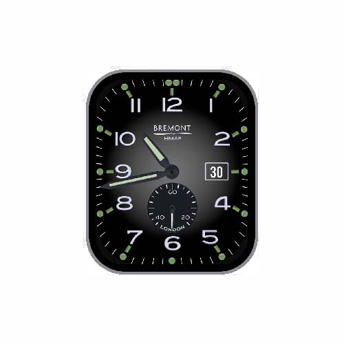 BREMONT宝名数字指针黑色表盘