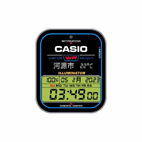 CASIO卡西欧数字运动表盘
