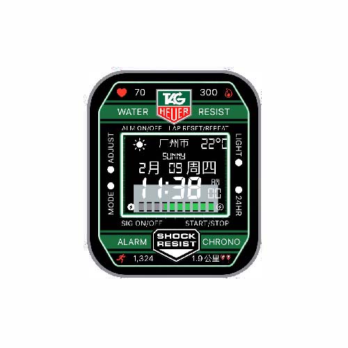 Tag Heuer泰格豪雅数字表盘