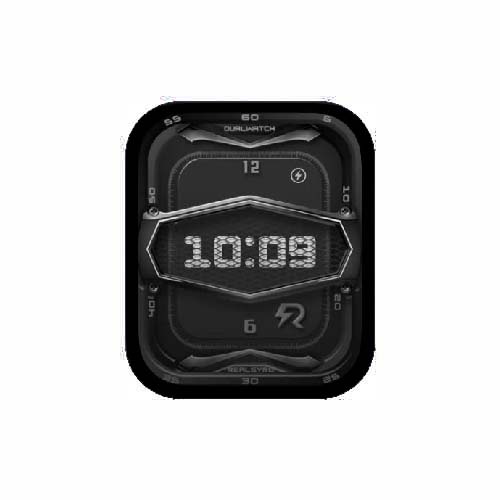 黑色数字人像表盘