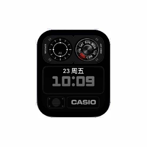 Casio卡西欧黑色高级感数字人像表盘
