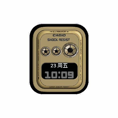 卡西欧数字人像表盘