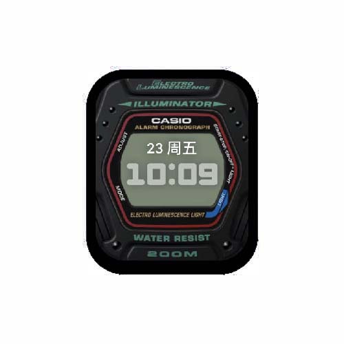 经典卡西欧数字人像表盘