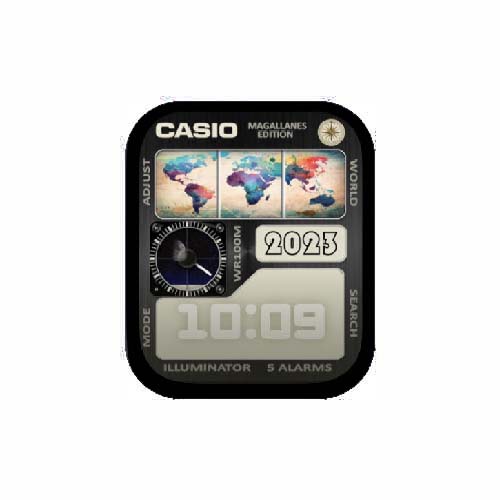 CASIO卡西欧数字人像表盘