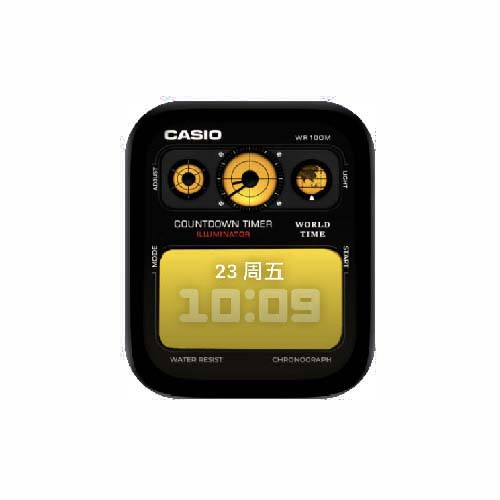 CASIO卡西欧数字人像表盘