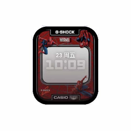 CASIO卡西欧蜘蛛侠数字人像表盘