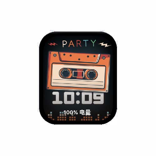 复古磁带数字人像表盘