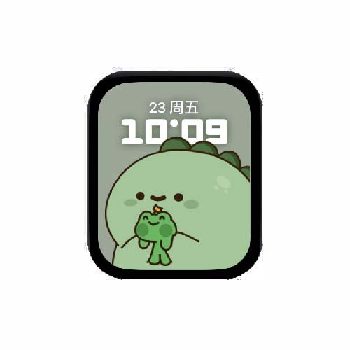 卡通momo形象数字人像表盘