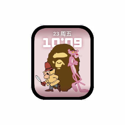 粉红豹数字人像原生表盘