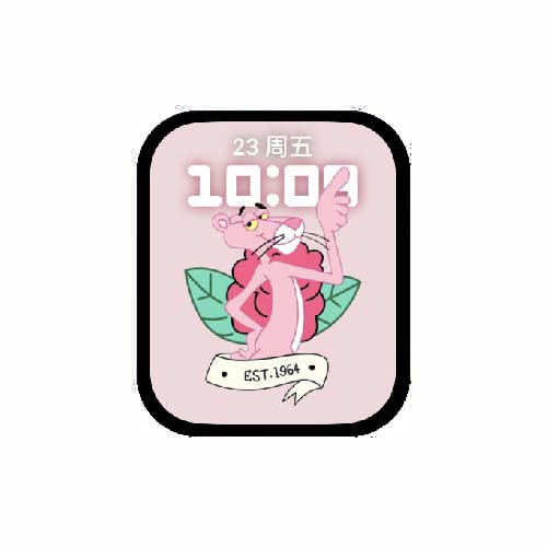 粉红豹数字人像原生表盘