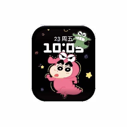蜡笔小新数字人像原生表盘