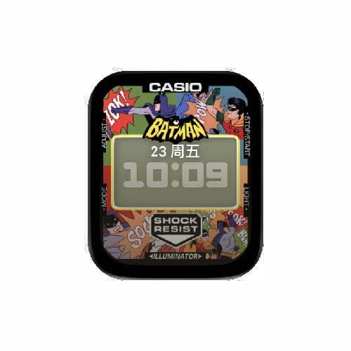 CASIO卡西欧蝙蝠侠数字人像表盘