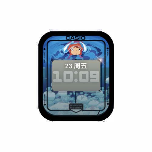 波妞卡西欧数字人像表盘