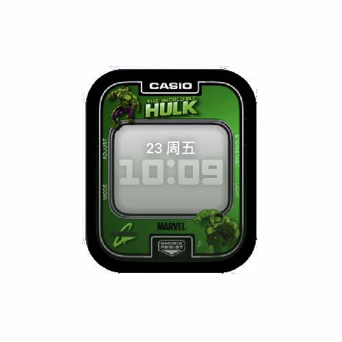 绿巨人浩克卡西欧数字人像原生表盘