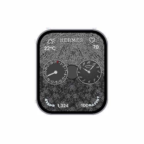 HERMES爱马仕简约数字天气表盘