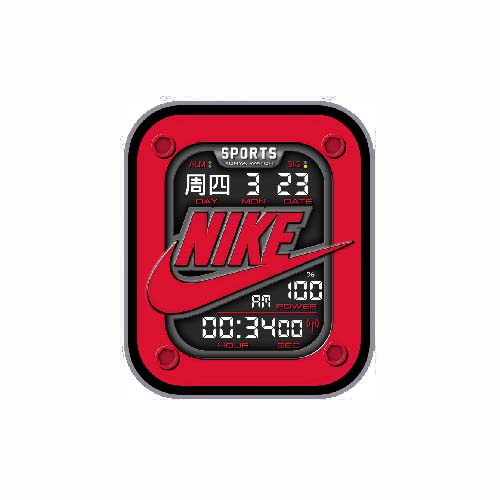 NIKE耐克数字运动红色表盘