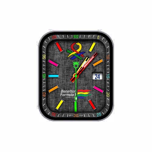 简约彩虹数字指针表盘