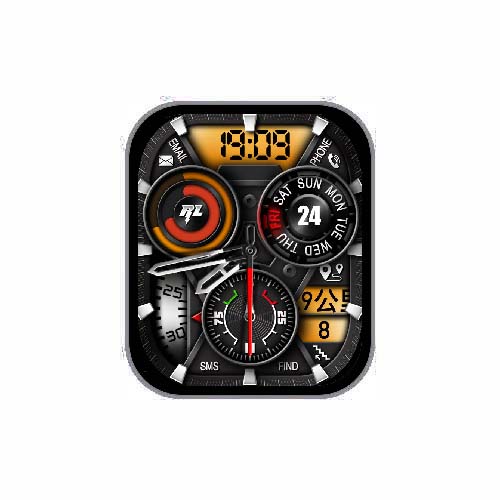 炫酷数字指针运动表盘